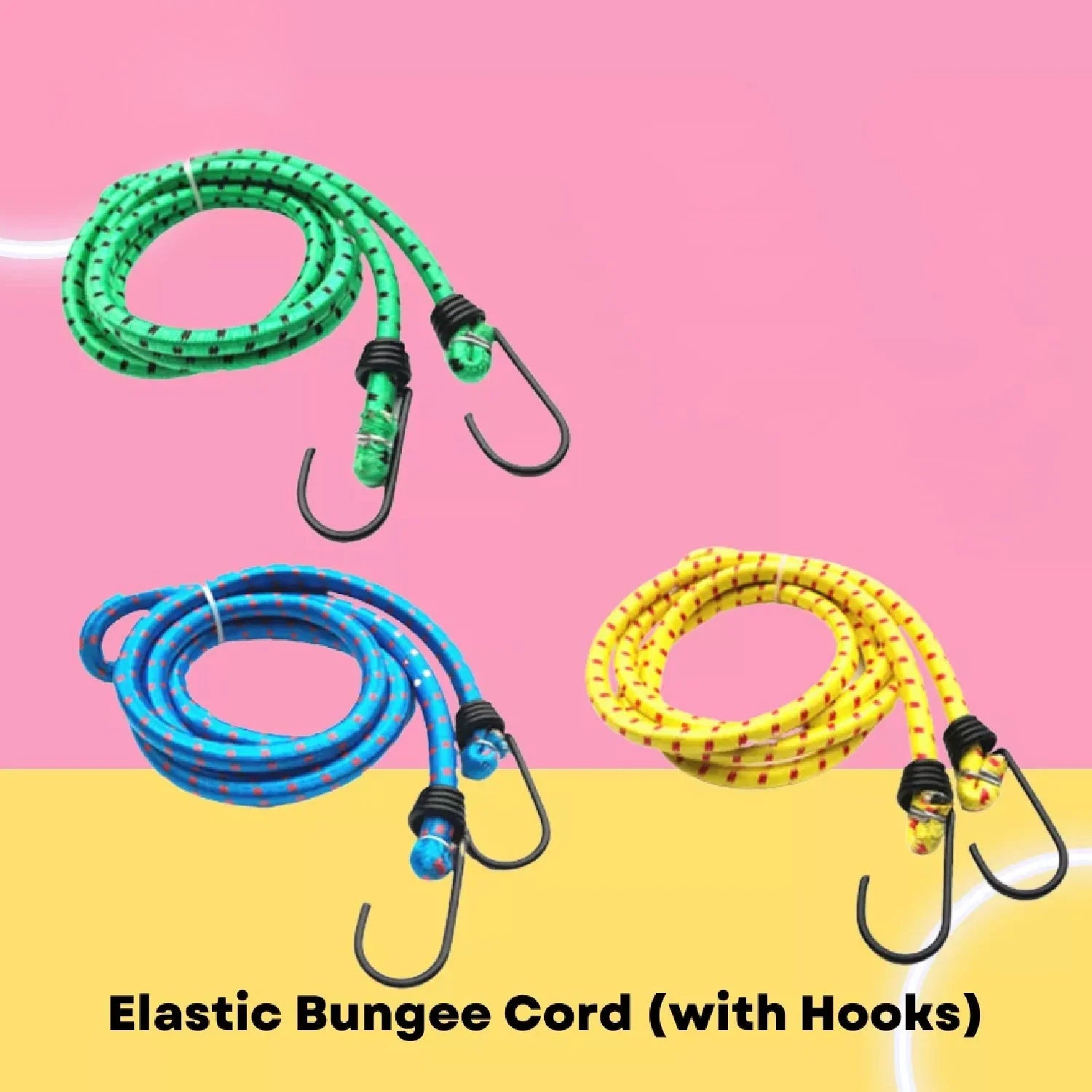 9100 Multipurpose Ultra Flexible Bungee Rope / Luggage Strap / Bungee Cord High Strength Elastic Bungee, Shock Cord Cables, Luggage Tying Rope with Hooks (2 Mtr) 9100 Multipurpose Ultra Flexible Bungee Rope / Luggage Strap / Bungee Cord High Strength Elastic Bungee, Shock Cord Cables, Luggage Tying Rope with Hooks (2 Mtr)